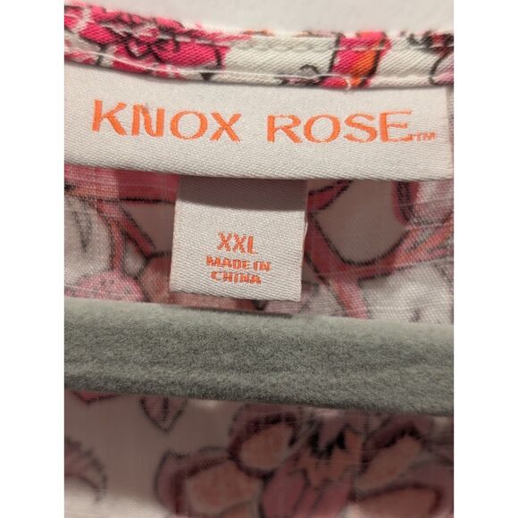 Knox Rose XXL Tiered Maxi Dress Floral Smocked Waist Ruffle Sleeve FREE SHIP - Picture 3 of 7